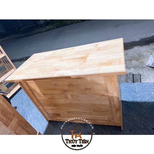 Bàn làm việc gỗ cao su tự nhiên 1m, 1m2, 1m4  BLVGCS 007