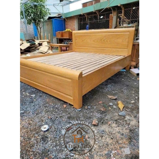 Giường ngủ gỗ gõ đỏ- GNGGD 006