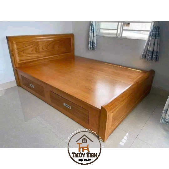 Giường ngủ gỗ gõ đỏ- GNGGD 006