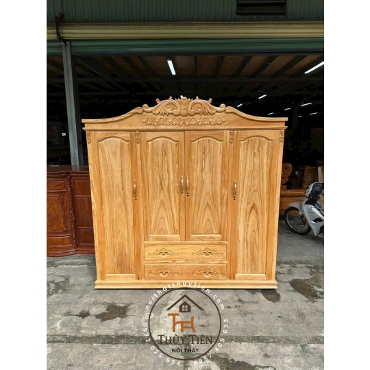 Tủ quần áo gõ đỏ hoàng gia