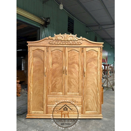 Tủ quần áo gõ đỏ hoàng gia