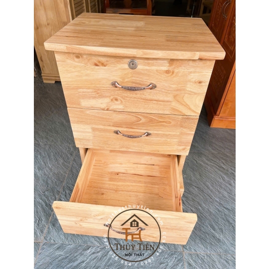 Tủ đầu giường gỗ cao su