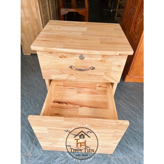 Tủ đầu giường gỗ cao su