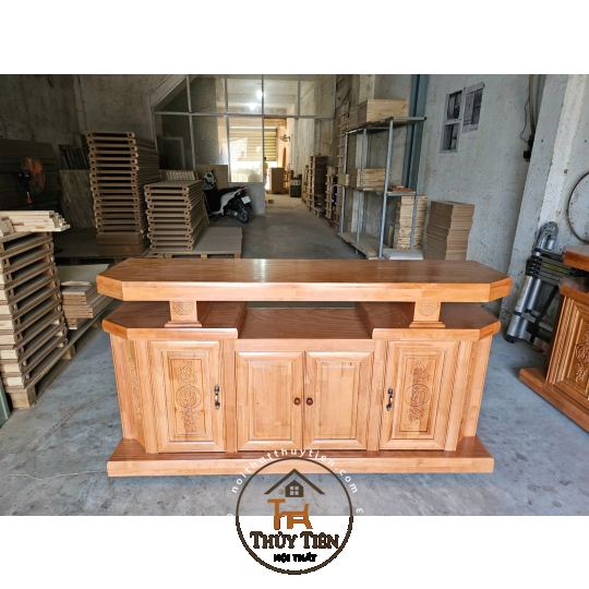 Mẫu Cốp tivi gỗ cao su