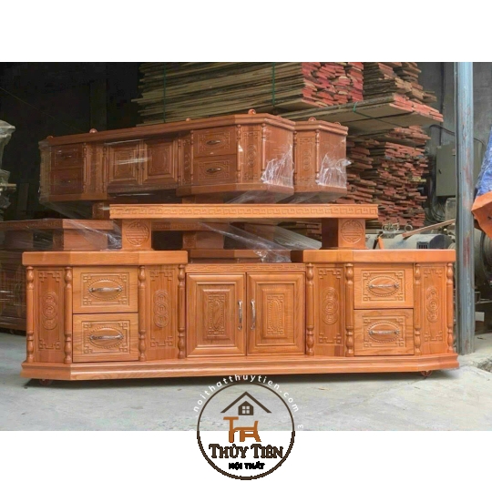 Cốp tivi Gỗ sồi