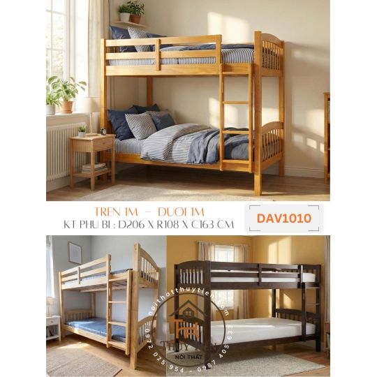 Giường tầng gỗ thông hàng xuất khẩu 