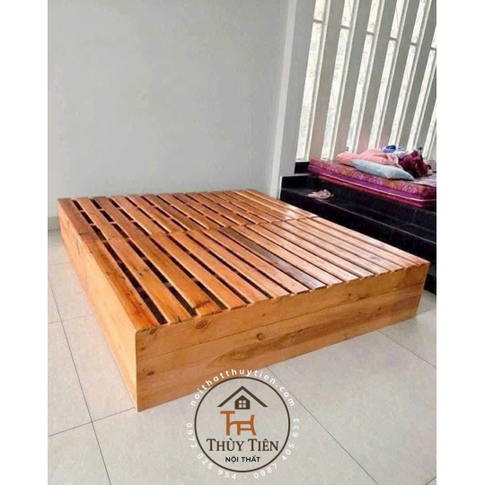 Mẫu Giường pallet gỗ thông