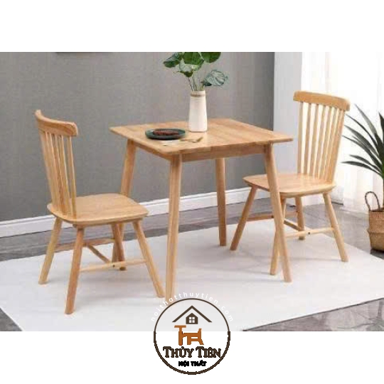 Ghế gỗ cao su cabin mặt nệm