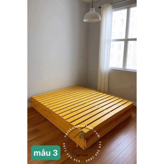 Mẫu Giường pallet gỗ thông