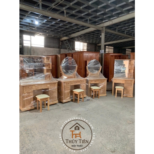 Bàn trang điểm gỗ sồi Pháp - BTDGS 001