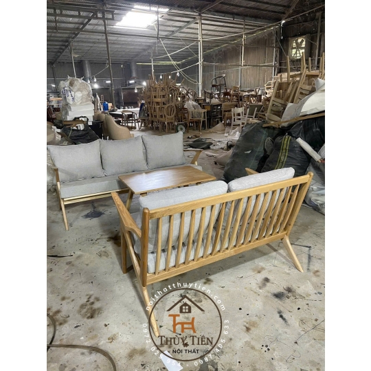 Set Sofa Z bọc vải kem