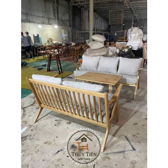 Set Sofa Z bọc vải kem