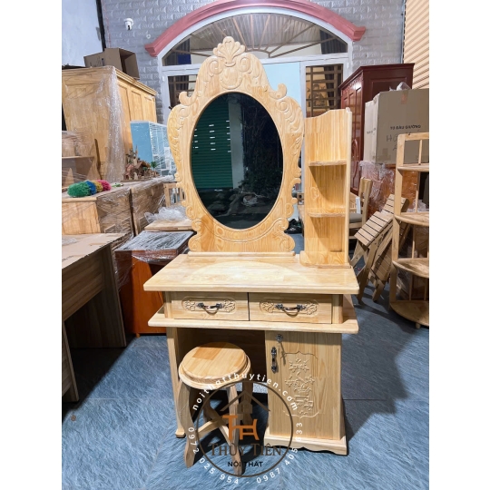 Bàn trang điểm gỗ thông nhiều mẫu