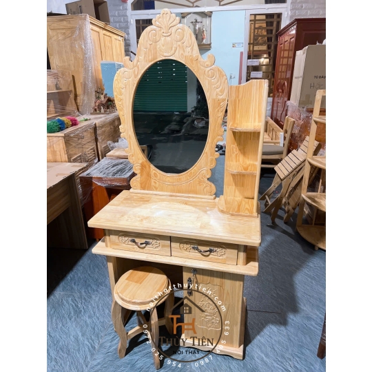 Bàn trang điểm gỗ thông nhiều mẫu