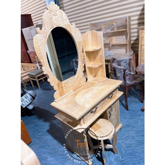 Bàn trang điểm gỗ thông nhiều mẫu