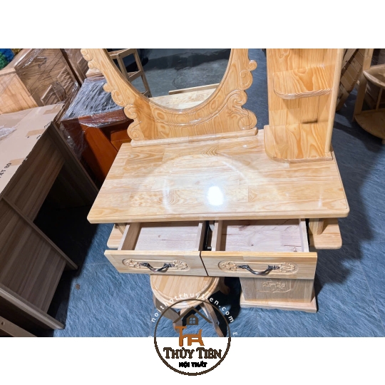 Bàn trang điểm gỗ thông nhiều mẫu