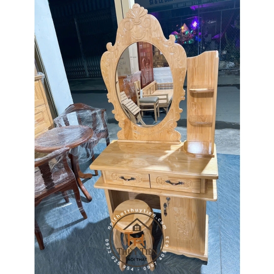 Bàn trang điểm gỗ thông nhiều mẫu