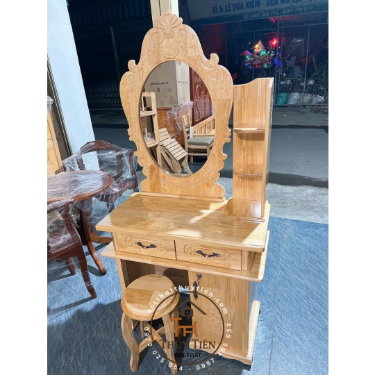 Bàn trang điểm gỗ thông nhiều mẫu
