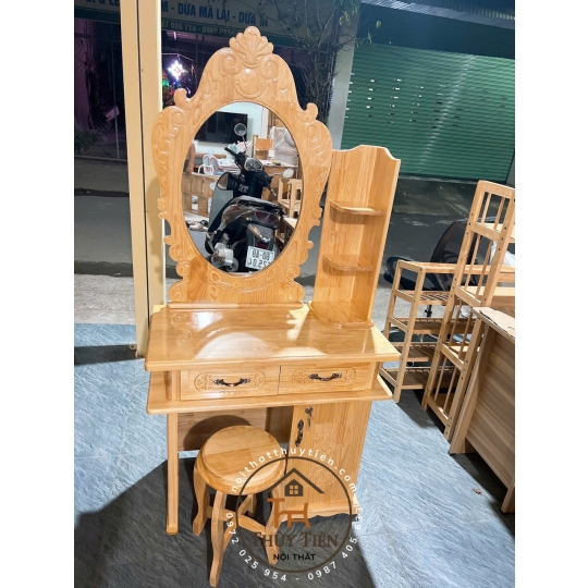 Bàn trang điểm gỗ thông nhiều mẫu