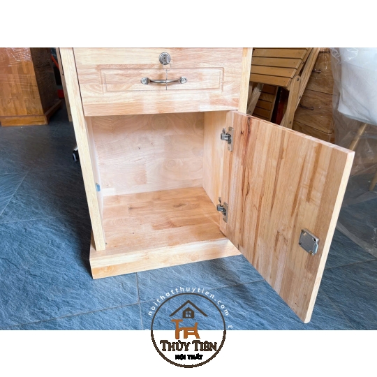 Tủ đầu giường gỗ cao su tự nhiên giá rẻ