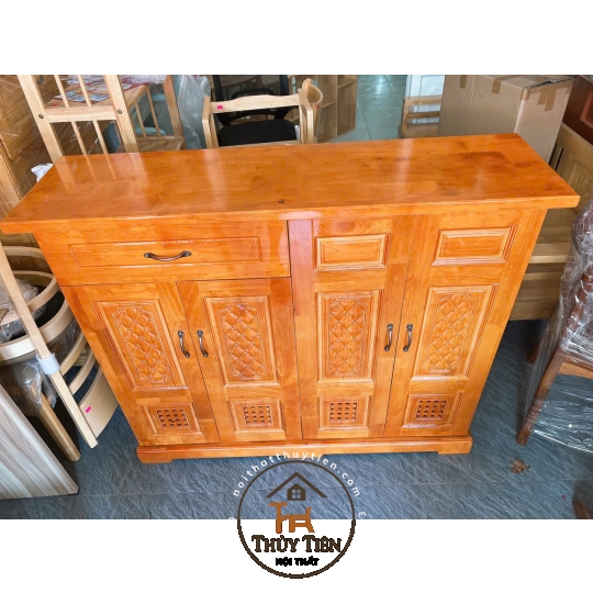 Tủ giày dép gỗ cao su ngang 1m2 