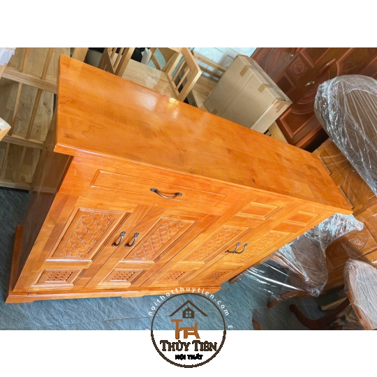 Tủ giày dép gỗ cao su ngang 1m2 