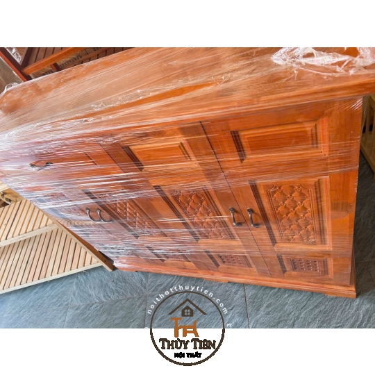 Tủ giày dép gỗ cao su ngang 1m2 