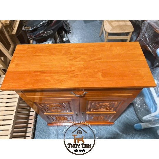 Tủ giày dép gỗ cao su tự nhiên ngang 80cm