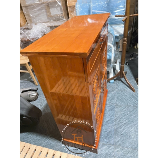 Tủ giày dép gỗ cao su tự nhiên ngang 80cm