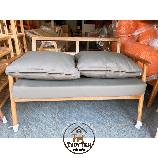 Sofa tay nhọn gỗ ASH nguyên khối cao cấp- Đỉnh cao thẩm mỹ