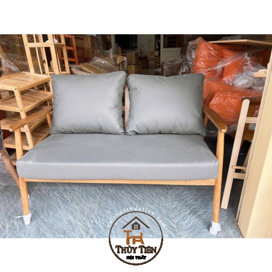 Ghế sofa tay nhọn đôi gỗ Ash cao cấp