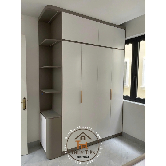 Mẫu tủ quần áo MDF lõi xanh toàn bộ chống ẩm giá tận xưởng