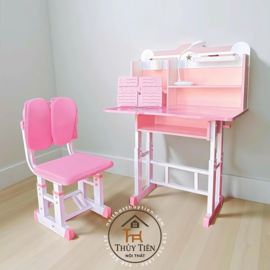 Bộ bàn học (bàn + ghế) cho bé (có thể nâng hạ chiều cao)