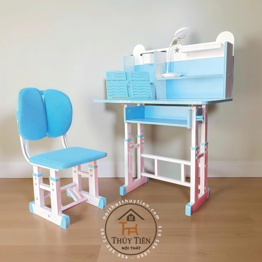 Bộ bàn học (bàn + ghế) cho bé (có thể nâng hạ chiều cao)