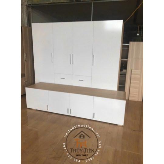 Mẫu tủ quần áo MDF lõi xanh toàn bộ chống ẩm giá tận xưởng