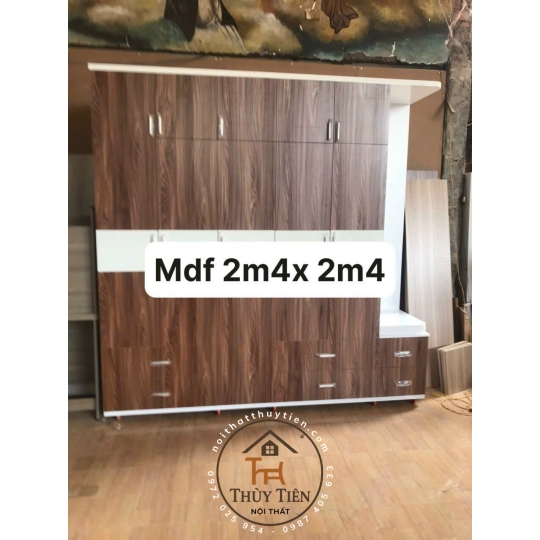 Mẫu tủ quần áo MDF lõi xanh toàn bộ chống ẩm giá tận xưởng