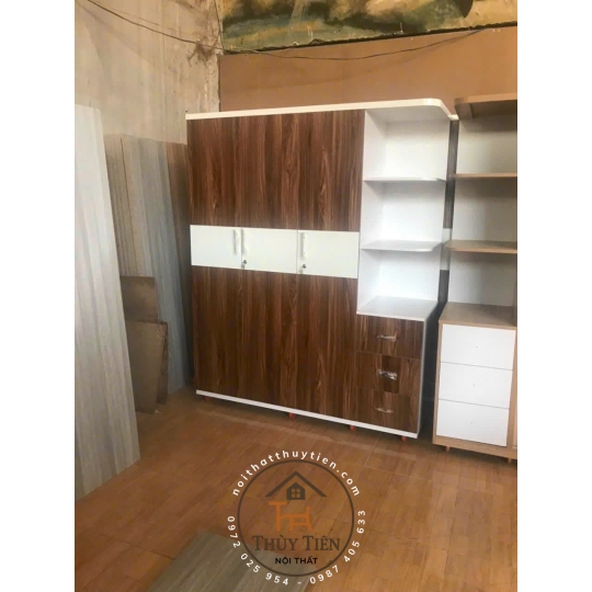 Mẫu tủ quần áo MDF lõi xanh toàn bộ chống ẩm giá tận xưởng