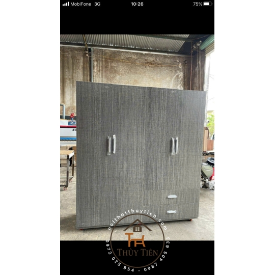 Mẫu tủ quần áo MDF lõi xanh toàn bộ chống ẩm giá tận xưởng