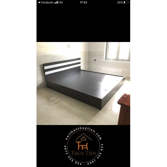Giường ngủ mdf lõi xanh chống ẩm có hộc kéo
