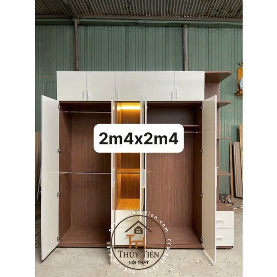 Mẫu tủ quần áo MDF lõi xanh toàn bộ chống ẩm giá tận xưởng