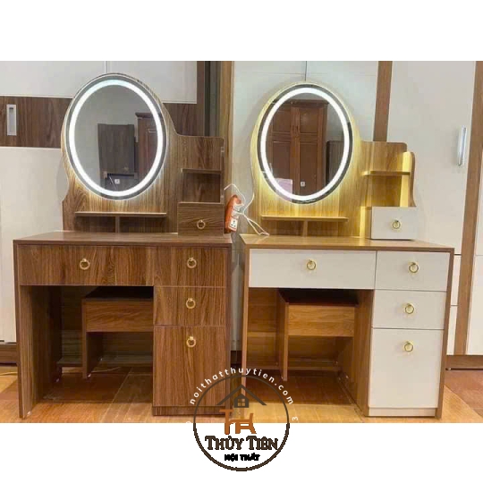 Bàn trang điểm MDF mẫu mới led và ko led