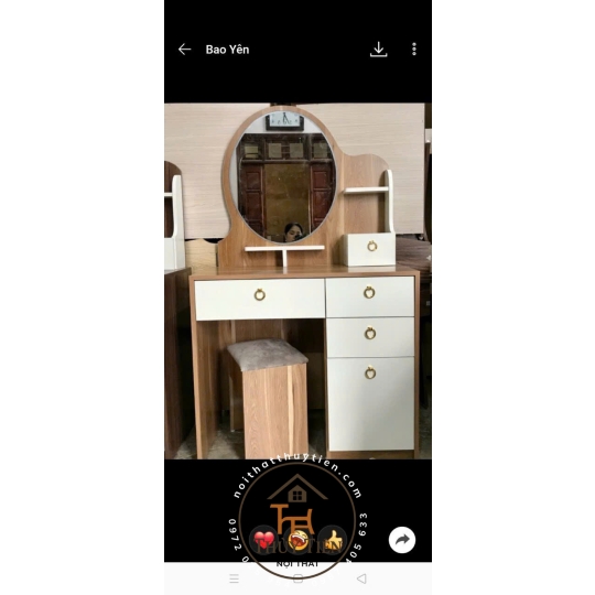 Bàn trang điểm MDF mẫu mới led và ko led