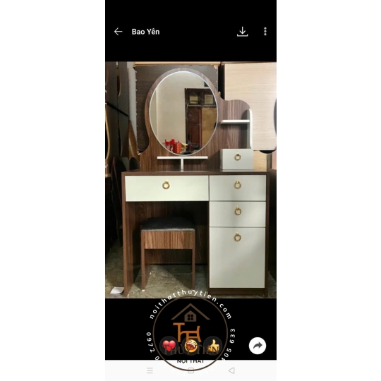 Bàn trang điểm MDF mẫu mới led và ko led