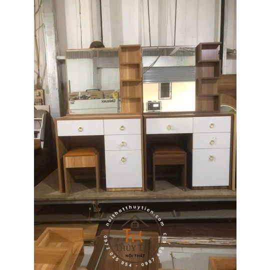 Bàn trang điểm MDF mẫu mới led và ko led