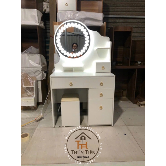 Bàn trang điểm MDF mẫu mới led và ko led