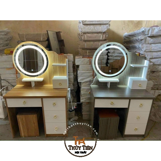 Bàn trang điểm MDF mẫu mới led và ko led