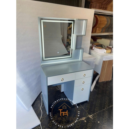 Bàn trang điểm MDF mẫu mới led và ko led