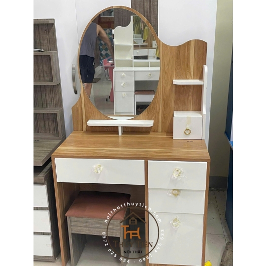 Bàn trang điểm MDF mẫu mới led và ko led