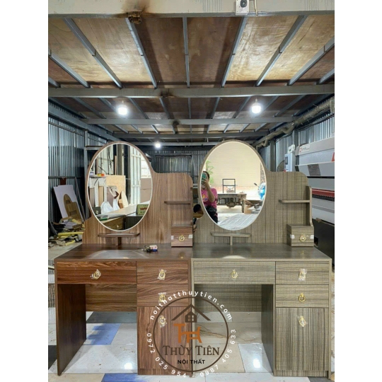 Bàn trang điểm MDF mẫu mới led và ko led