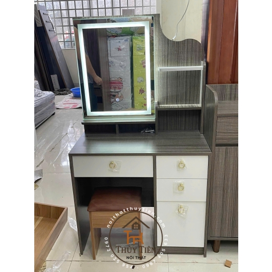 Bàn trang điểm MDF mẫu mới led và ko led